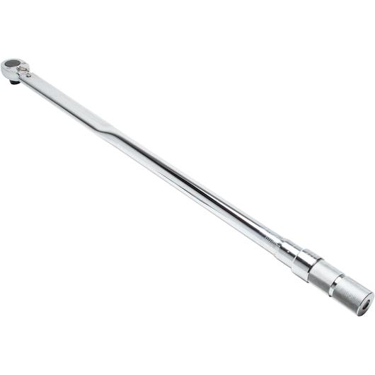 PROTO J6022B chrome torque wrench, photography of tool on white background, angled view.