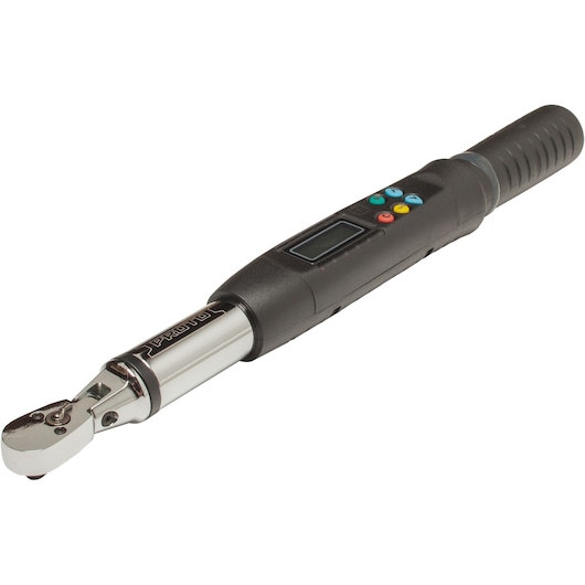 PROTO J6061EFX digital torque wrench with black handle, control buttons, and display, photography on white background.