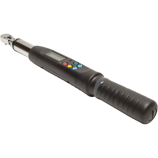 PROTO J6061EFX digital torque wrench with black handle and control buttons, angled on white background.