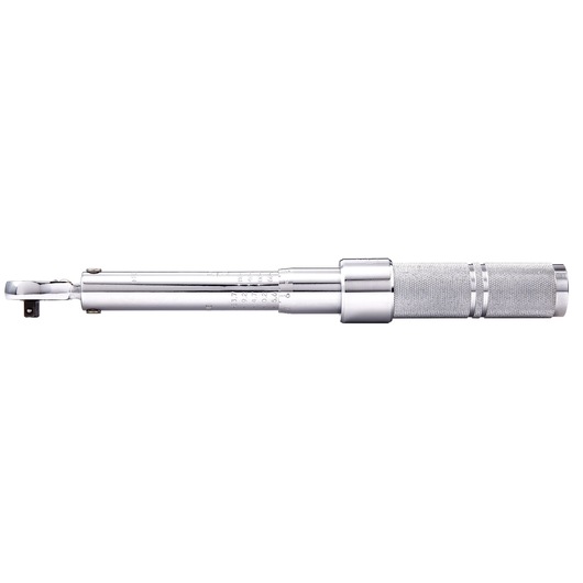 PROTO J6062CXCERT torque wrench with knurled handle, chrome finish, side view on white background.
