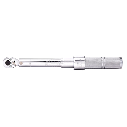 PROTO J6064CXCERT torque wrench, silver finish, side view on white background.