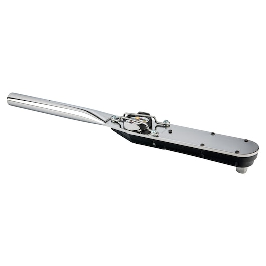 PROTO J6134F industrial torque wrench with a long chrome handle and metal body, product photo on white background.