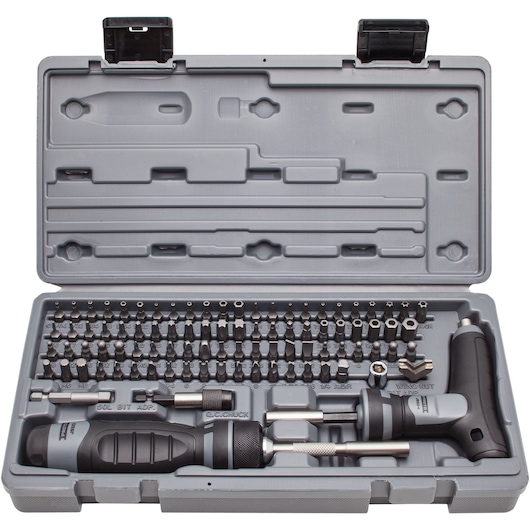 Proto® 91 Piece Multibit Set with Ratcheting Screwdriver and T-Handle