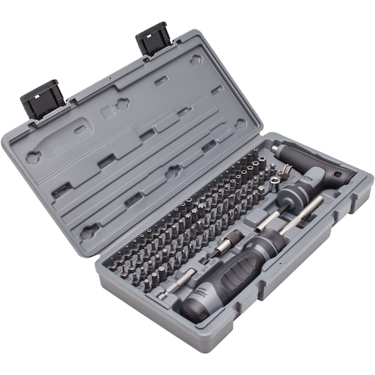 Proto® 91 Piece Multibit Set with Ratcheting Screwdriver and T-Handle