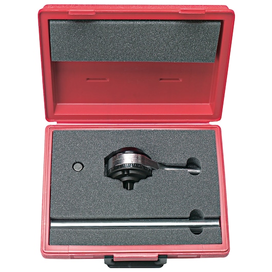 PROTO J6212 torque wrench head in red protective case, top view with fitted foam insert.