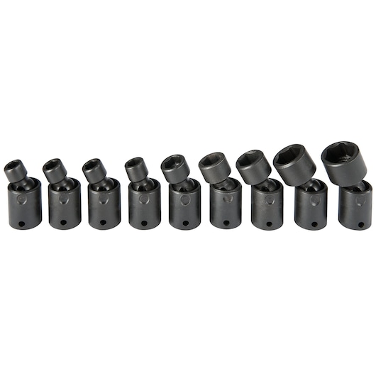 Proto® 1/4" Drive 9 Piece Metric Universal Impact Socket Set - 12 Point