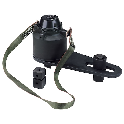 PROTO J6242 heavy-duty torque multiplier with green strap and two black adapters, shown on white background.