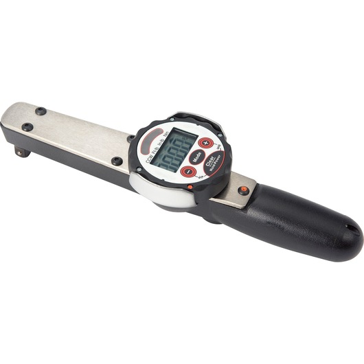 PROTO J6345 digital torque wrench with black handle, front angle on white background.