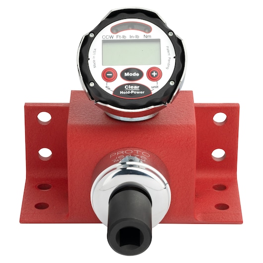 PROTO J6476 digital torque tester with red body, front angle, shown on white background.