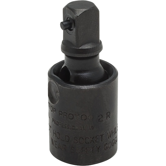 Photo of PROTO J66170P impact socket adapter, black metal, shown at a slight angle on white background.