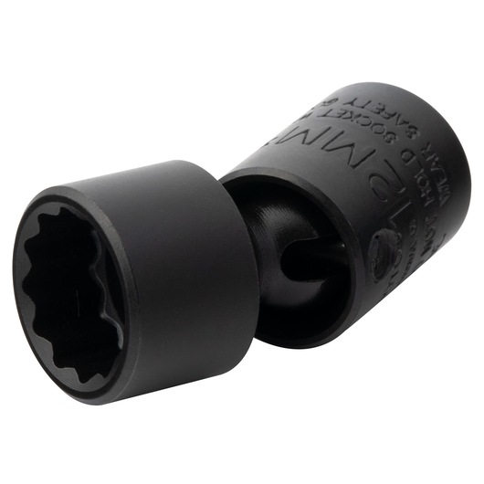 PROTO J66512MP black swivel impact socket, front angle on white background.