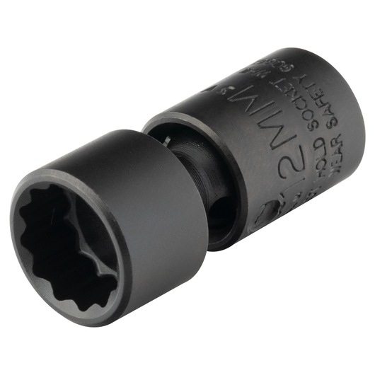 PROTO J66512MP black impact socket with swivel head, product photography on white background.