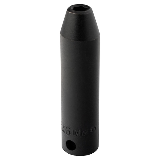 PROTO J7006M black hex driver socket, cylindrical shape, upright, on white background.