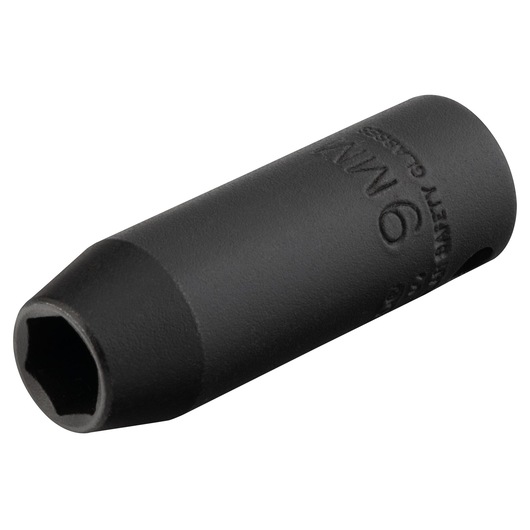 PROTO J7009MHT black hex socket, photography on white background, showing 9mm size engraving.