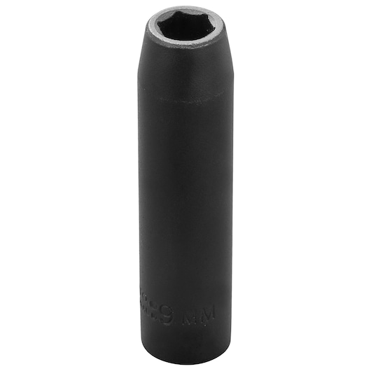 PROTO J7009M deep impact socket, matte black, 9mm, product photo on white background.