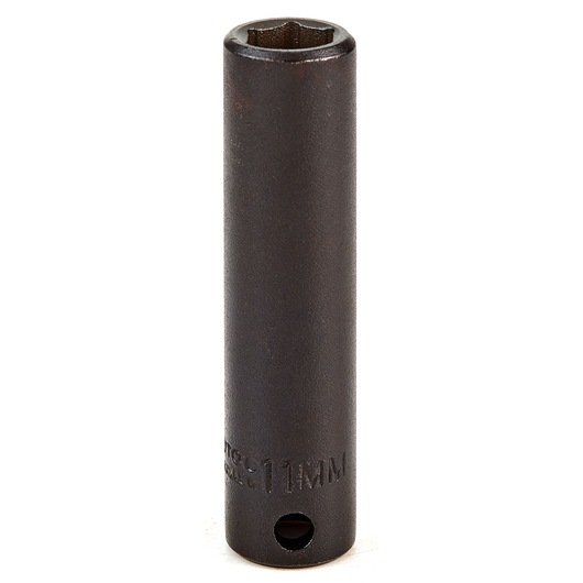 PROTO J7011M deep 11mm socket, matte black finish, photographed upright on white background