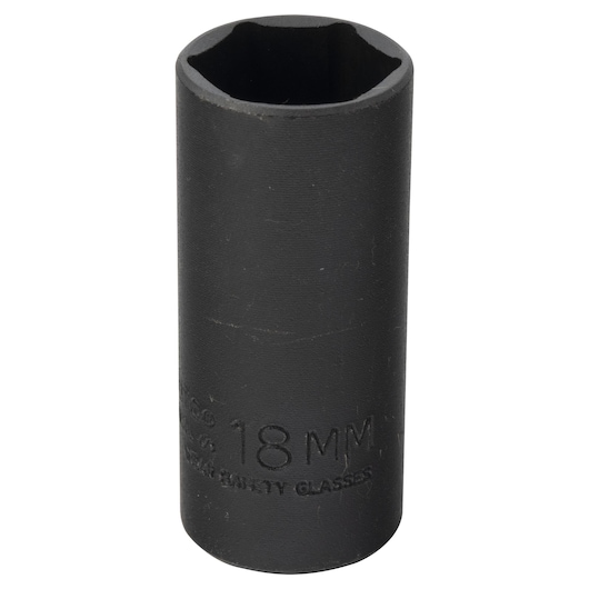 3/8 in. Drive 18mm 6-Point Thin Wall Deep Impact Socket
