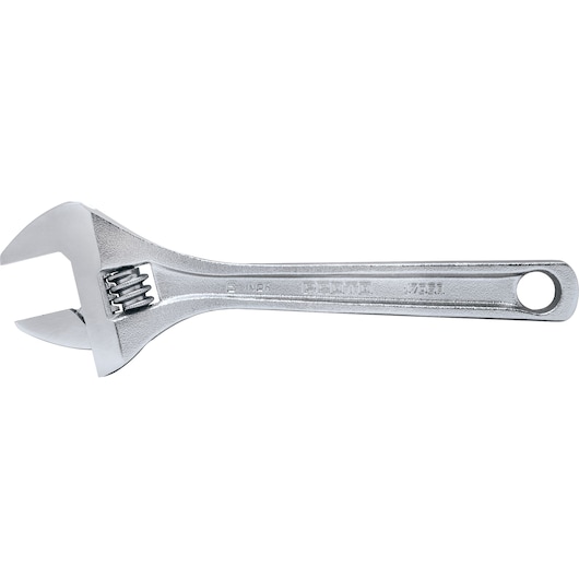 PROTO J706A adjustable wrench with chrome finish, side view on white background.