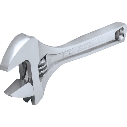 PROTO J706A adjustable wrench, chrome finish, angled view on white background.