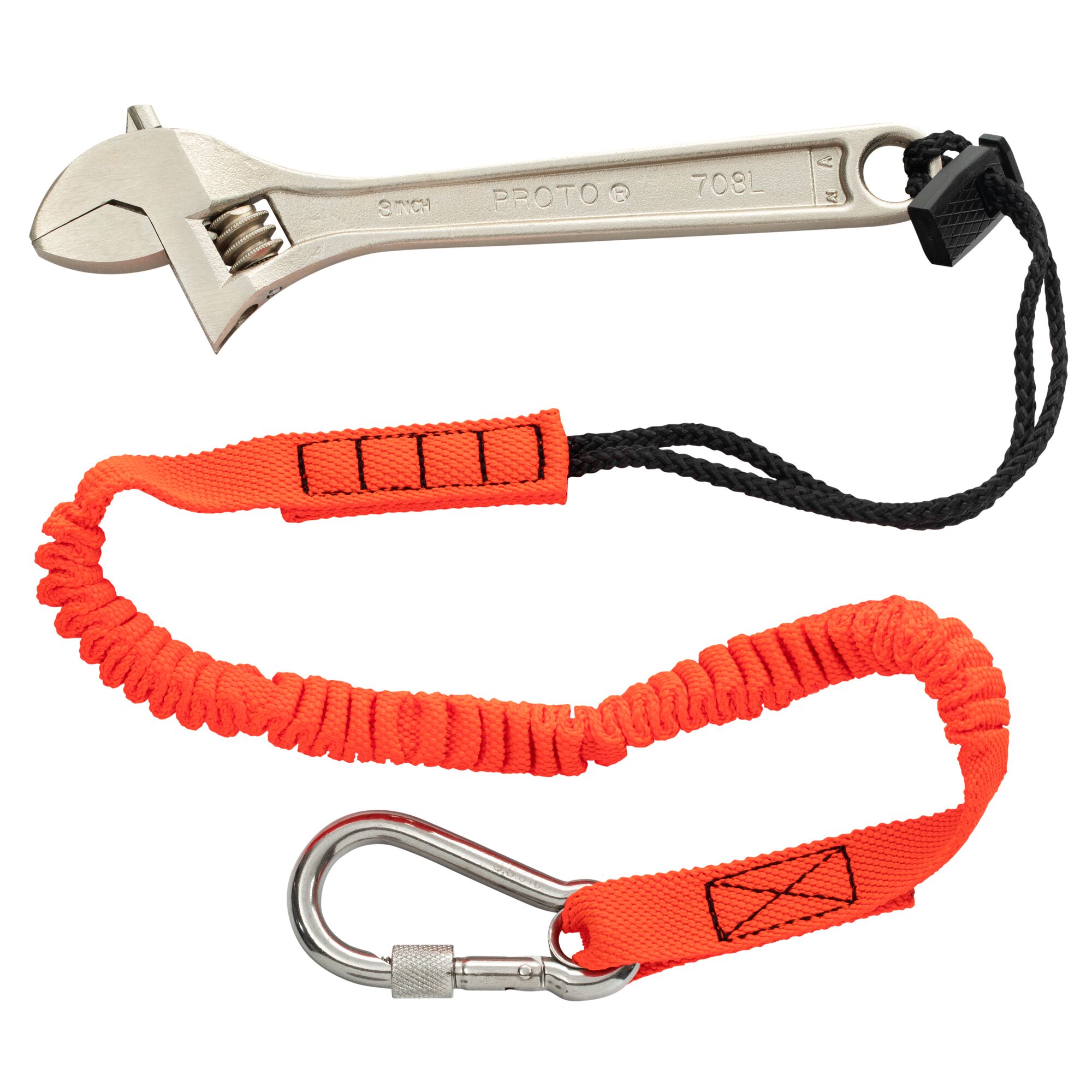 8 in. Clik-Stop® Satin Tethered Adjustable Wrench | PROTO