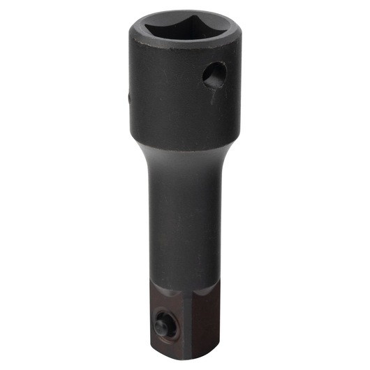 PROTO J7182P black impact socket extension, steel tool, front angle on white background.