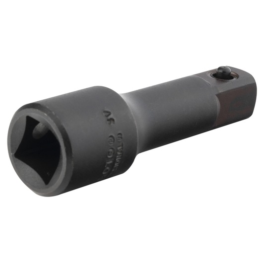 PROTO J7182P black impact socket adapter, side angle on white background.