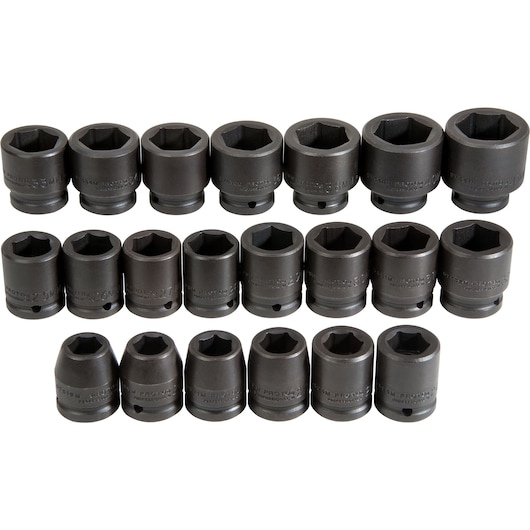 Proto® 3/4" Drive 21 Piece Metric Impact Socket Set - 6 Point