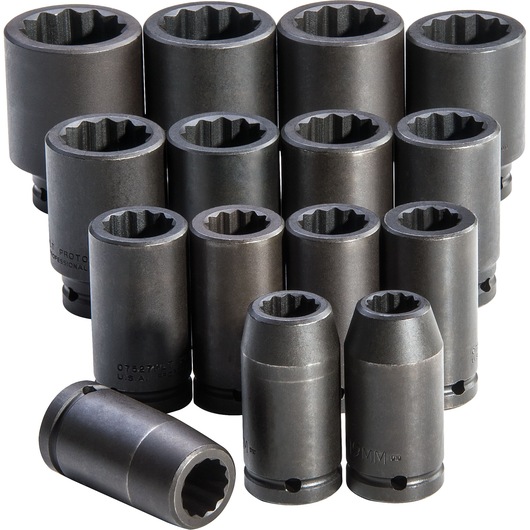 3/4 in. Drive 12-Point Deep Impact Socket Set (15 pc.)