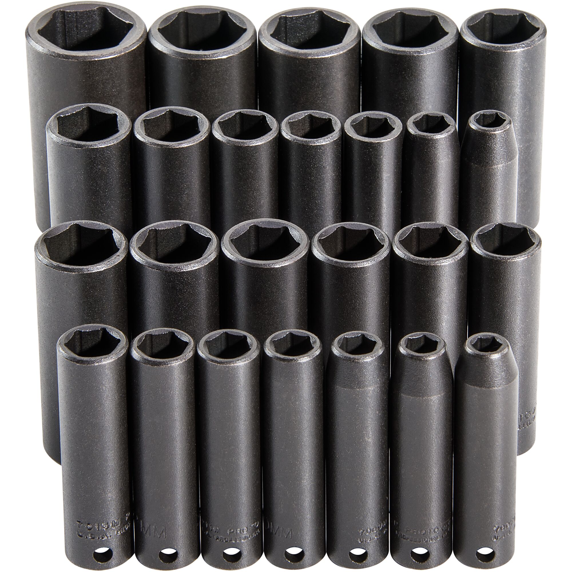 3/8 in. Drive 6-Point Deep Impact Socket Set (25 pc.) | PROTO