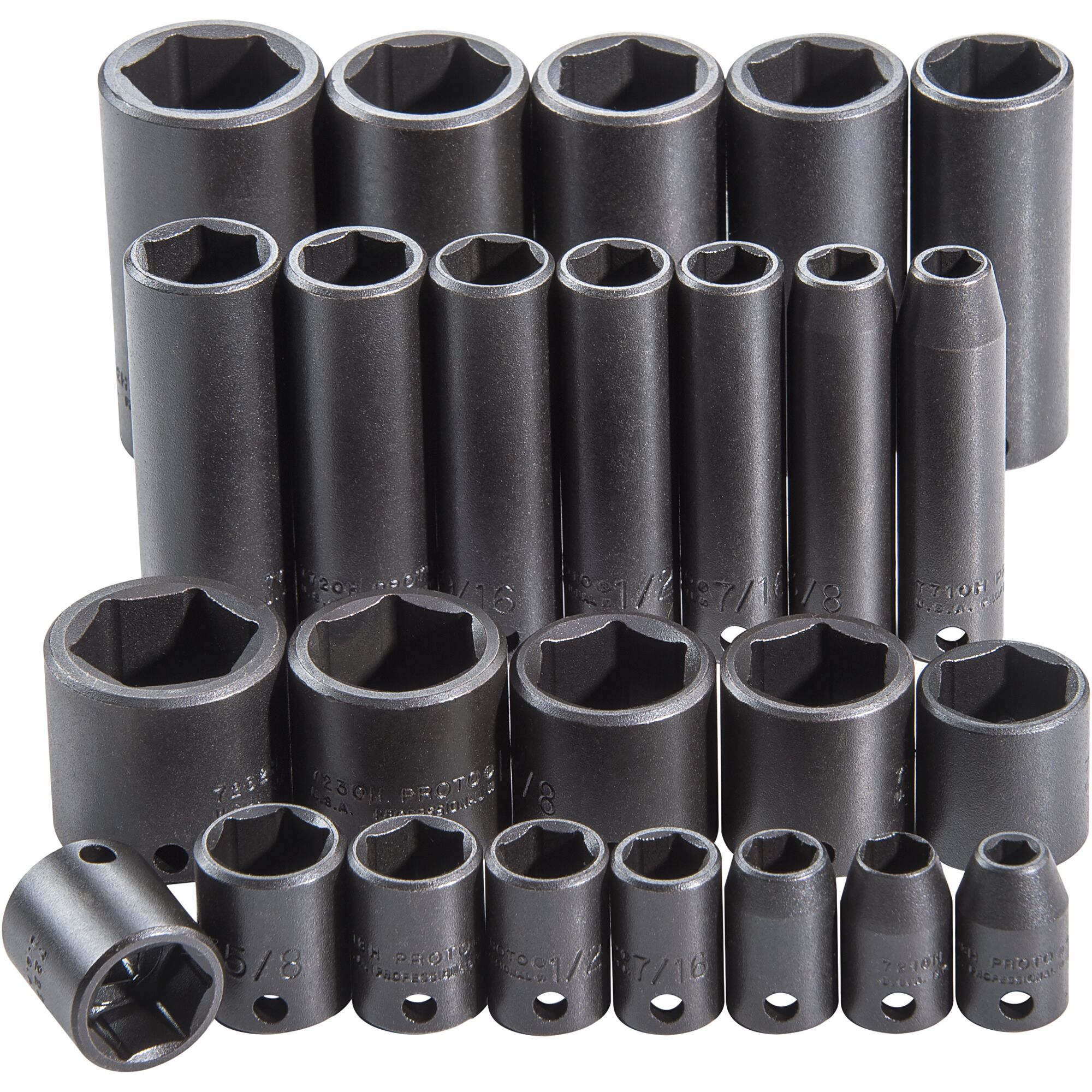 3/8 in. Drive 6-Point Impact Socket Set (25 pc.) | PROTO