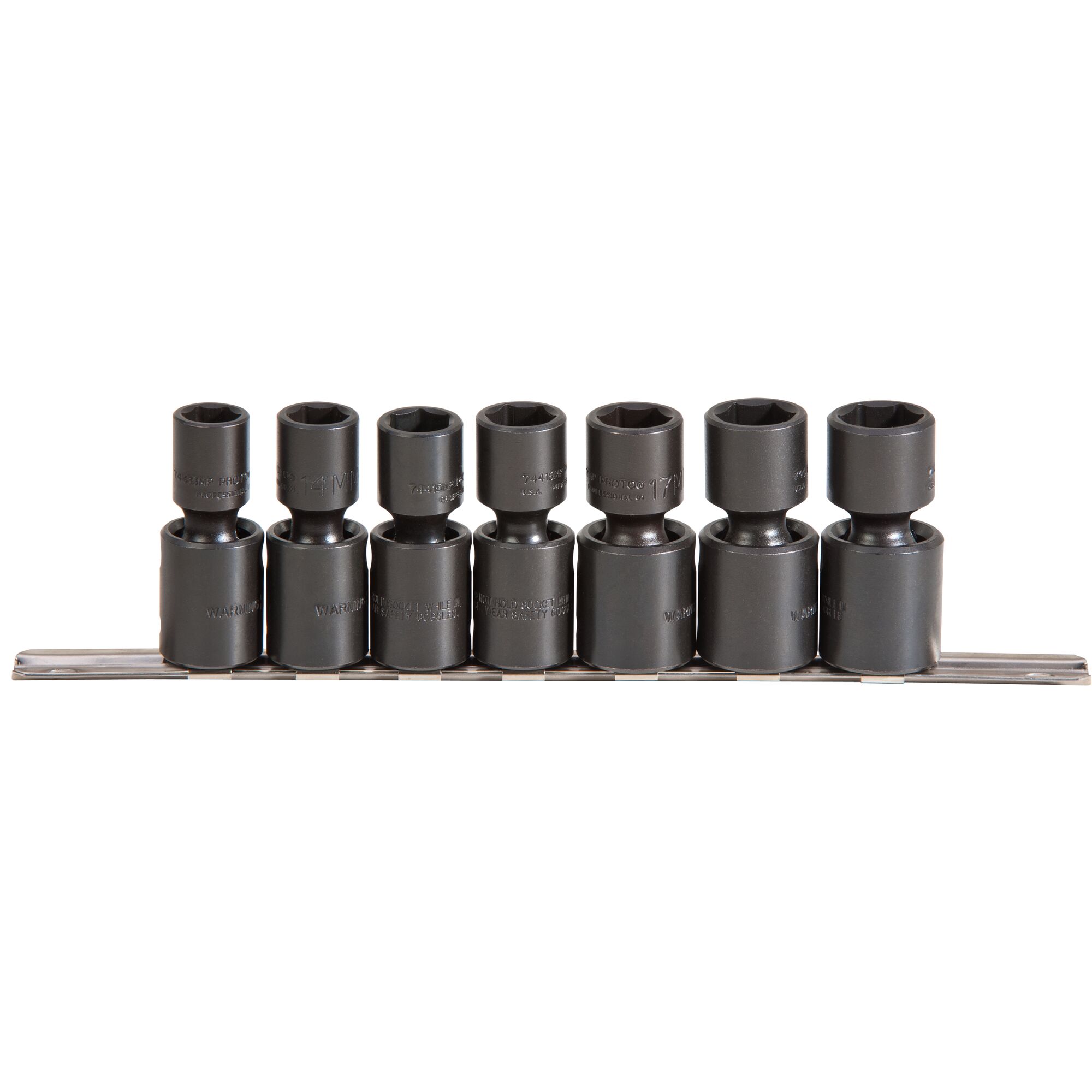PROTO® 1/2 in. Drive Metric 6-Point Universal Impact Socket Set (7