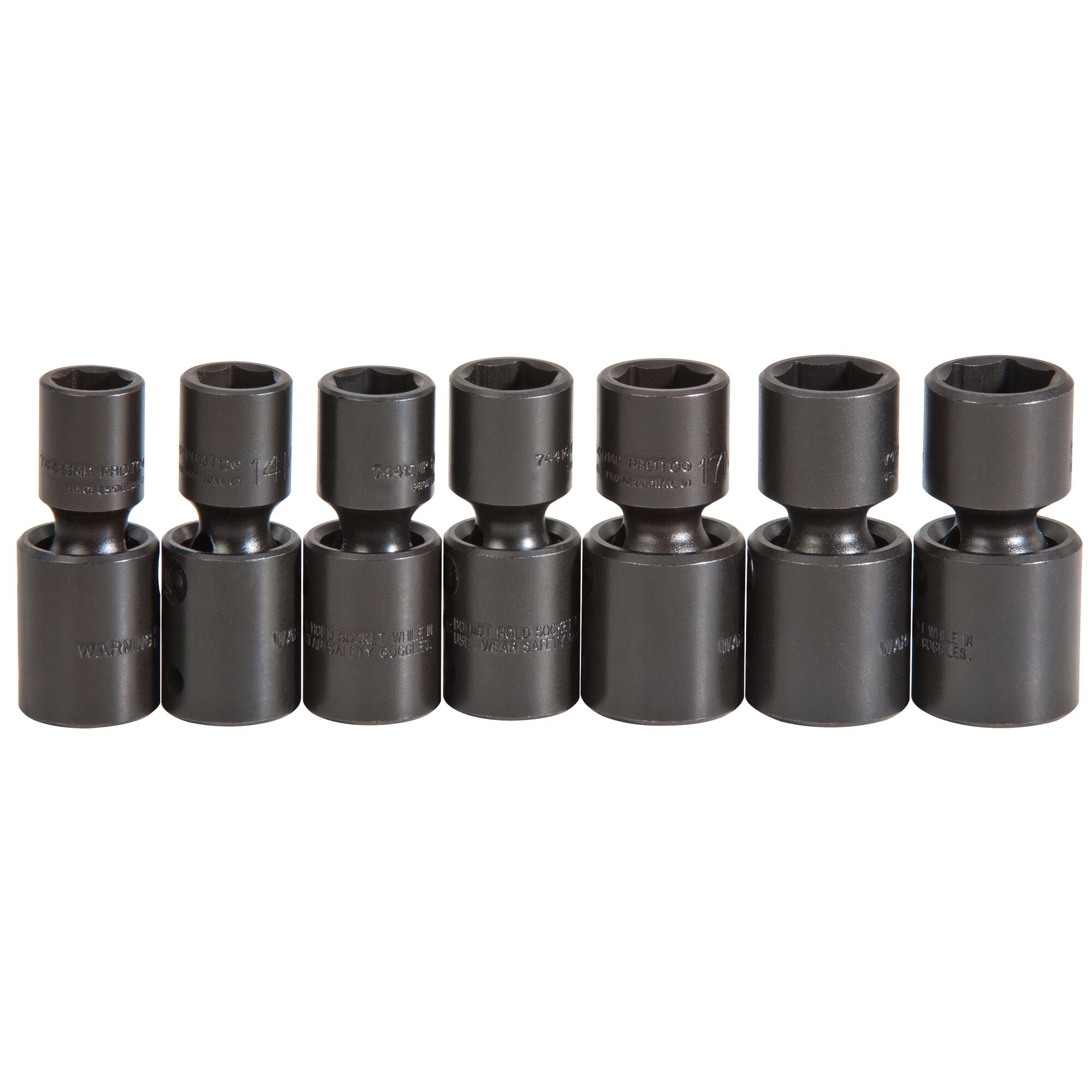 1/2 in. Drive 6-Point Metric Universal Impact Socket Set (7 pc