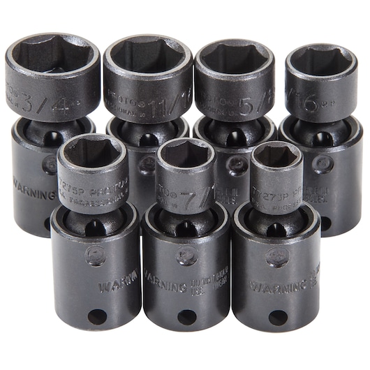 PROTO® 3/8 in. Drive 6-Point Universal Impact Socket Set (7 pc.)