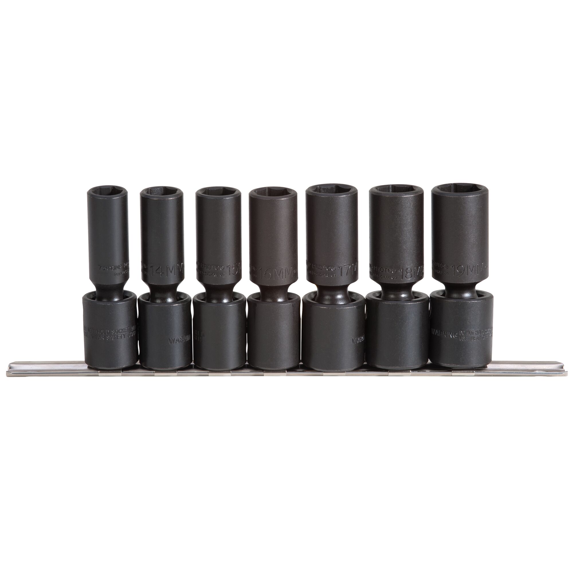 1/2 in. Drive 6-Point Deep Metric Impact Socket Set (7 pc.) | PROTO