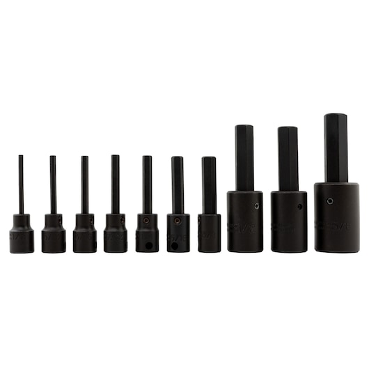 PROTO® 3/8 in. & 1/2 in. Drive Hex Bit Impact Socket Set (10 pc.)