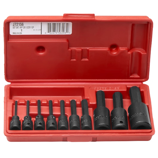 PROTO® 3/8 in. & 1/2 in. Drive Hex Bit Impact Socket Set (10 pc.)