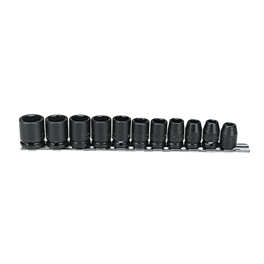 3/8 in. Drive 6-Point Metric Impact Socket Set (11 pc.)