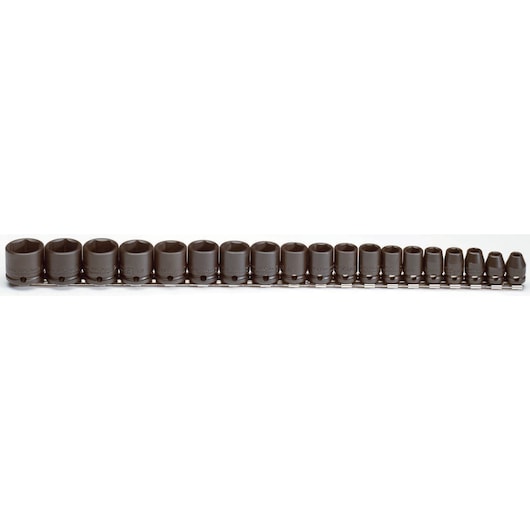 Proto® 3/8" Drive 19 Piece Metric Impact Socket Set - 6 Point