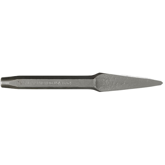 Photo of PROTO J725-16S2 steel punch tool, side angle on white background.
