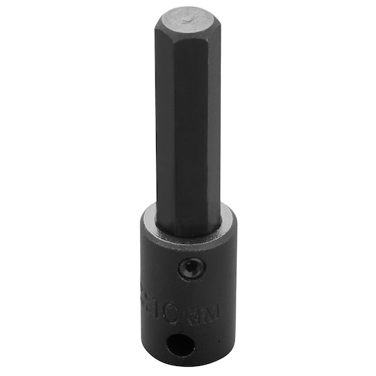PROTO J7290-10M hex bit socket, black finish, shown upright on white background, tool category.
