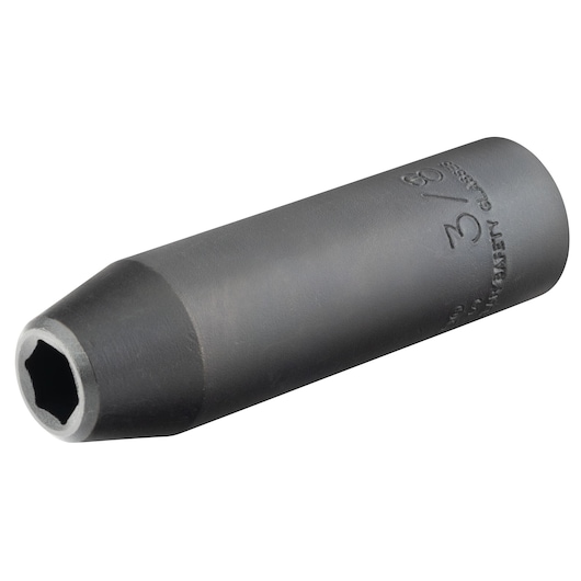 Photo of PROTO J7312HT black hex impact socket, angled view on white background.