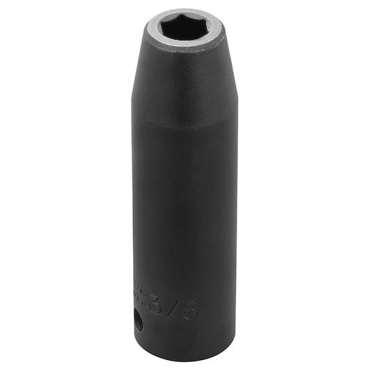 PROTO J7312H black hex socket front angle on white background, tool accessory for fastening.