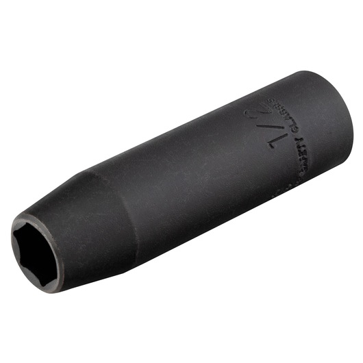 PROTO J7316HT deep black socket with visible 7/16 marking, shown on white background angled view.