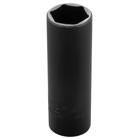 PROTO J7320MHT deep 6-point socket, black finish, product photography, front angle on white background.