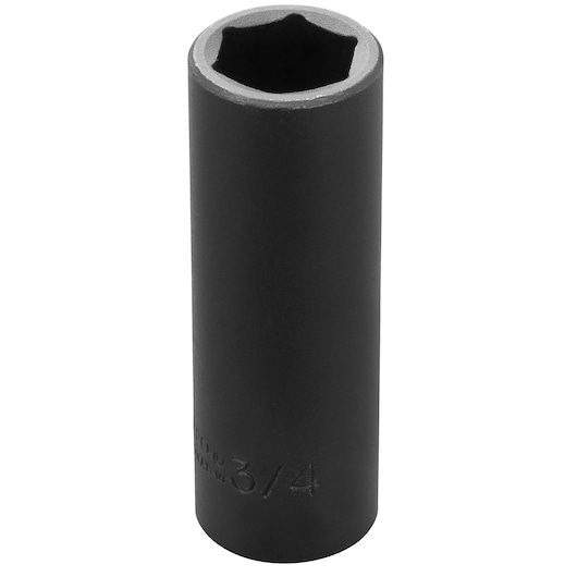PROTO J7324H black impact socket, deep well design, photographed at an angle on white background.