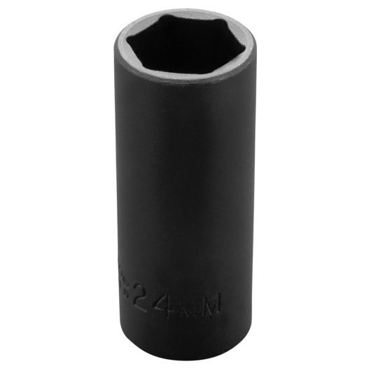 PROTO J7324MHT deep impact socket, 24mm, black finish, side angle on white background.