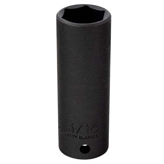 PROTO J7326HT black deep impact socket, front angle on white background.