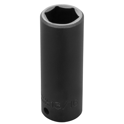 PROTO J7326H black deep impact socket, 6-point, cylindrical, product angle on white background.