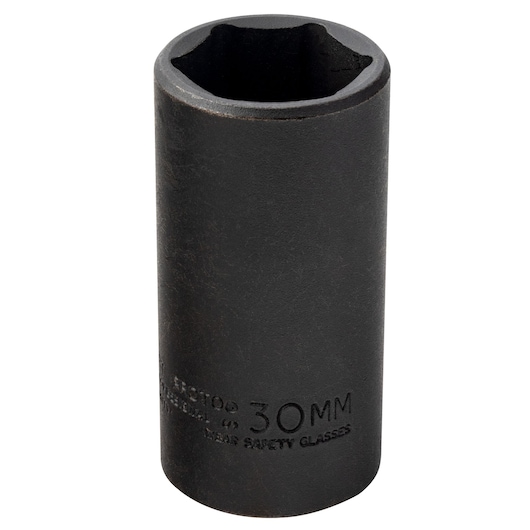 PROTO J7330MHT deep impact socket, 30mm, black finish, photographed on white background.