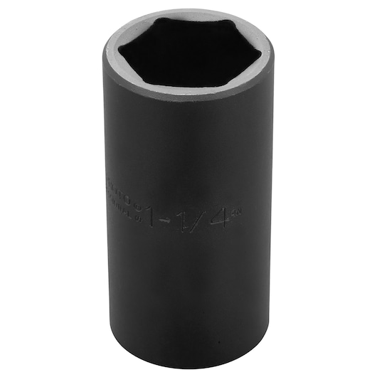 PROTO J7340H deep impact socket, black, six-point, upright angle, white background.